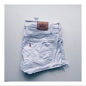 White Boyfriend Shorts